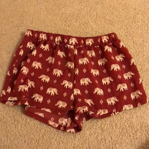 Elastic waist elephant shorts